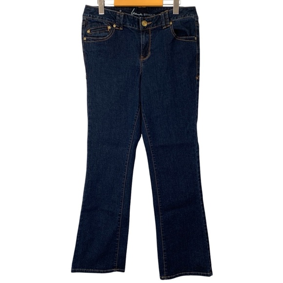 Lane Bryant Bootcut Jeans Womens 16 Blue Straight Fit Slim Boot Dark Wash - Picture 1 of 8